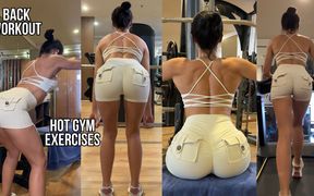 Tight Shorts Gym Workout with Back and Booty Focus