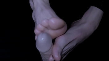 Edging Your Cock And Balls With My Toes