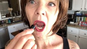 Lipstick And Teeth Licking V