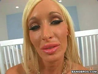 Lachelle Marie, the busty bombshell, is showered with creamy cum