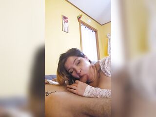 Savagecouple thick preggo Lalin angel perfectly deepthroats obese white dick