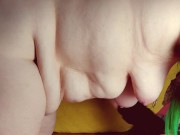 BBW Soft Belly Rolls, Enjoying My Fat Tummy From Different Angles