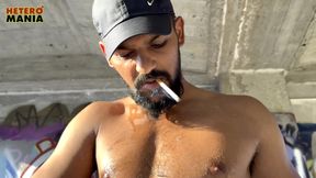 Sweaty Workout and Jacking Session with Gabriel