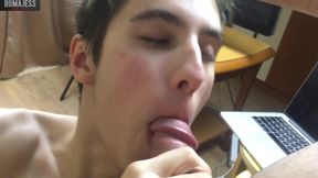 18 year old cute boy licks my ass and cums