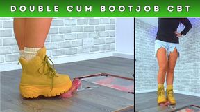 Drained TWICE & Busted Under My Buffalo Boots (252) - Split Cam 2 - Cock Balls Ball Trample Trampling CBT Ballbusting Bootjob Shoejob Cumshot