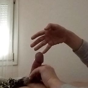 Fingering his cock with thoughts of deep blowjob from my cousin  #13