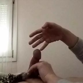 Fingering his cock with thoughts of deep blowjob from my cousin  #13