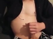 Stroking Till Erect