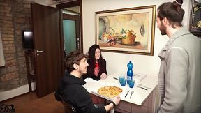 I ordered a pizza but I got 2 sausages! THREESOME MMF