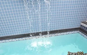 Busty shemale blobde fucked hard