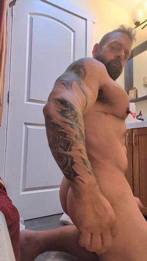 Siliconed Cock Masturbation