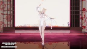 MMD Gokuraku Jodo - Ahri Sexy Japanese Dance League of Legends Hentai Uncensored 4K 60FPS