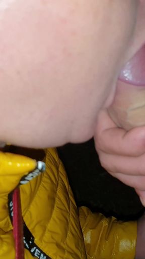 Spectacular moment from &quot;MILF In Puffy Jacket Sucks Young Stranger&#039;s Cock in Public Park&quot;