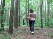 Стянул штаны и трахнул жену друга прямо в лесу!