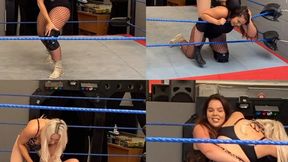 nadia vs Chardonnay competitive pro wrestling match