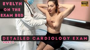 EVELYN'S DETAILED CARDIOLOGY EXAM - PART 1 - BP - STETHOSCOPE - AUSCULTATION - PALPATION *in full HD resolution*
