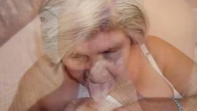 ”HELLOGRANNY Amateur granny has big bushy muff & old tits”