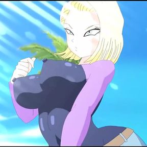 Android Quest for the Balls - Dragon Ball Part 1 - Android 18 Having Fun