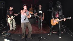 Hot Blonde in Stockings and Black Boots Gets Fucked in the Ass by Rockers