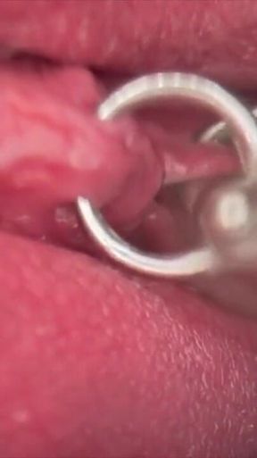 Extreme Close up Pee and My Pierced Pussy and Clit Compilati