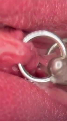 Extreme Close up Pee and My Pierced Pussy and Clit Compilati