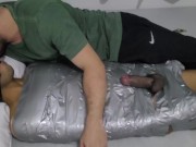 playing with mummified boy and mouth play