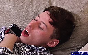 Young stepson Billy Saint gets his cock sucked by old stepdaddy