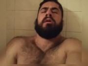 Edging Big Dick and Showing Asshole before taking Ice Bath