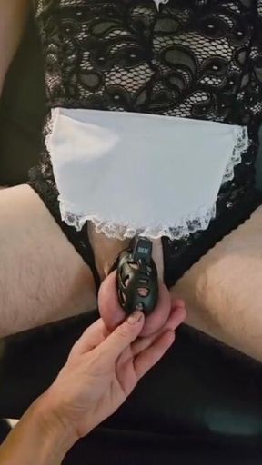 Real Life Femdom Session: Ms Feminises, edges Maid to completion
