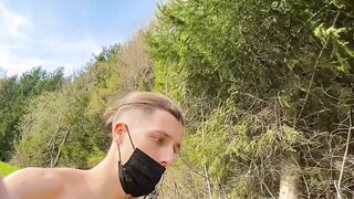 Outdoor Public Onanism in the Snow - Nearly Got Caught by Trucks