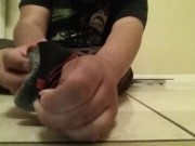 Chubby Boy Strips Then Shows Off Feet And Tiny Dick For Friend