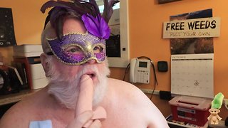 The purple bandit wishes to suck you