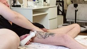 Stepmom hands off my hard cock before cumshot