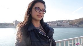 Glasses girl Mira gets rough anal fucked by bigger cock