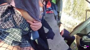 Blowjob in the Car, Cum