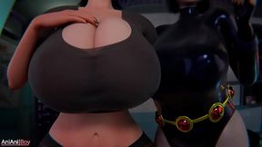 Mavis x Raven - Double Gothic blowjob!