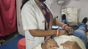 The lady doctor fucked hard when I was checking my body in clinic