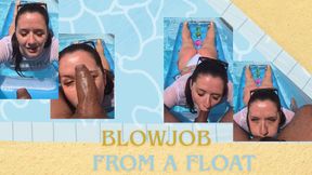 Giving a blowjob from a float