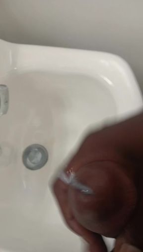 Cumming in Bathroom
