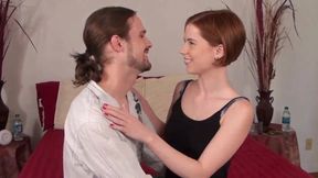 Desperate Amateurs Pepper Hart first time on film gets her tight pussy pounded hard by big white cock