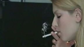My delightful girlfriend looks hot smoking a cigarette