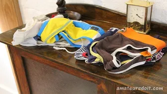 Aussie Twink Cooper Leigh's Underwear Show Ends in Floor Cumshot