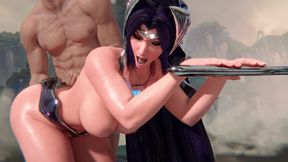 3D Irelia Blowjob and Fuck Lol