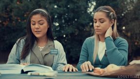 Adult Time - Closeted Mormon Girls Alina Lopez &amp; Kendra Spade Succumb to Their Kinky Lesbian Desires