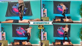 As Requested Trampling II - Goddess Rapture Gives Her Slave the Hard Boot Trampling & Stomping Session He's Been Asking For - Her Boots Crush Him Before She Tramples Him In Her Boot Socks - 4K (MP4)
