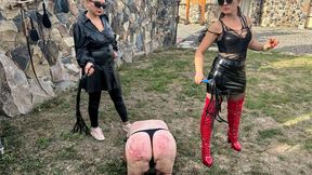 Relentless flogging the old slave - Zeida and Roberta