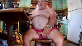 Mark Fletcher Jerking off in Crotchless panties