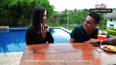 I fuck a stranger with a big dick in public, and he cums on my beautiful Latin ass!