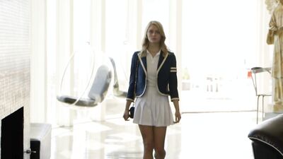 Young blonde college girl swallows a huge black dick and rides it