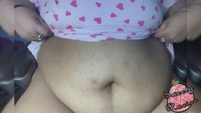 Ebony SSBBW Milf Plays With Giant Belly